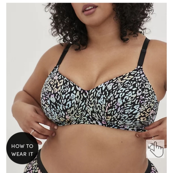 torrid Other - TORRID LIGHTLY LINED WIRE-FREE BRA  LEOPARD WITH 360° SMOOTH, 42 DDD, NWT